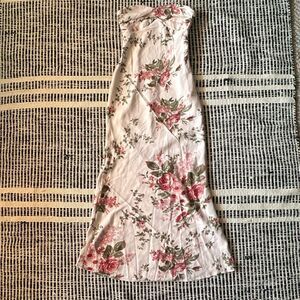 Princess Polly Size 2 Floral print beige dress strapless NWOT